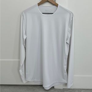 BYLT Performance+ Drop-Cut Long Sleeve Shirt (White)